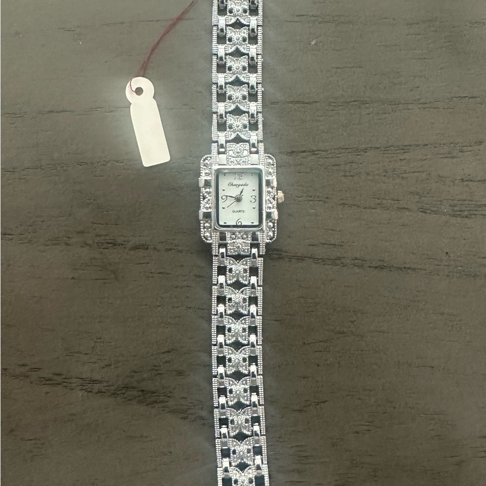 Silver Vintage Square Face Watch